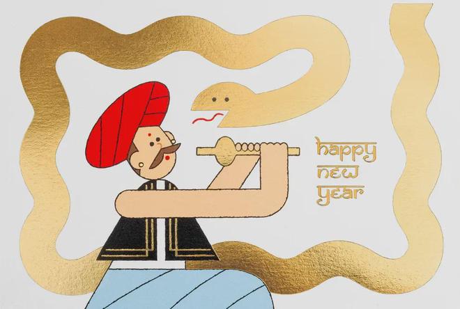 新年倒计时来看看2025蛇年新贺卡设计(图4)