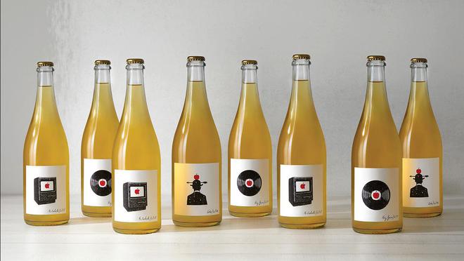 Delancia手绘苹果酒标签设计深圳酒包装设计公司分享标签(图1)
