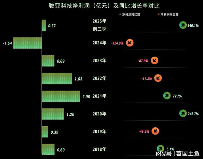 2025年前三季度骏亚科技的营收恢复反弹并成功扭亏(图3)